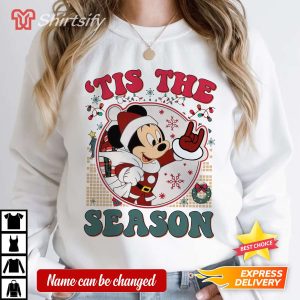 Happy Christmas Mickey Mouse Tis The Season T-Shirt